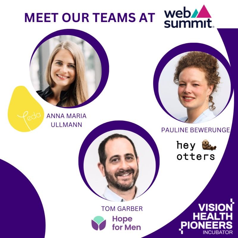 HopeFor men as Vision Health Pioneers Incubator alumni at WebSummit